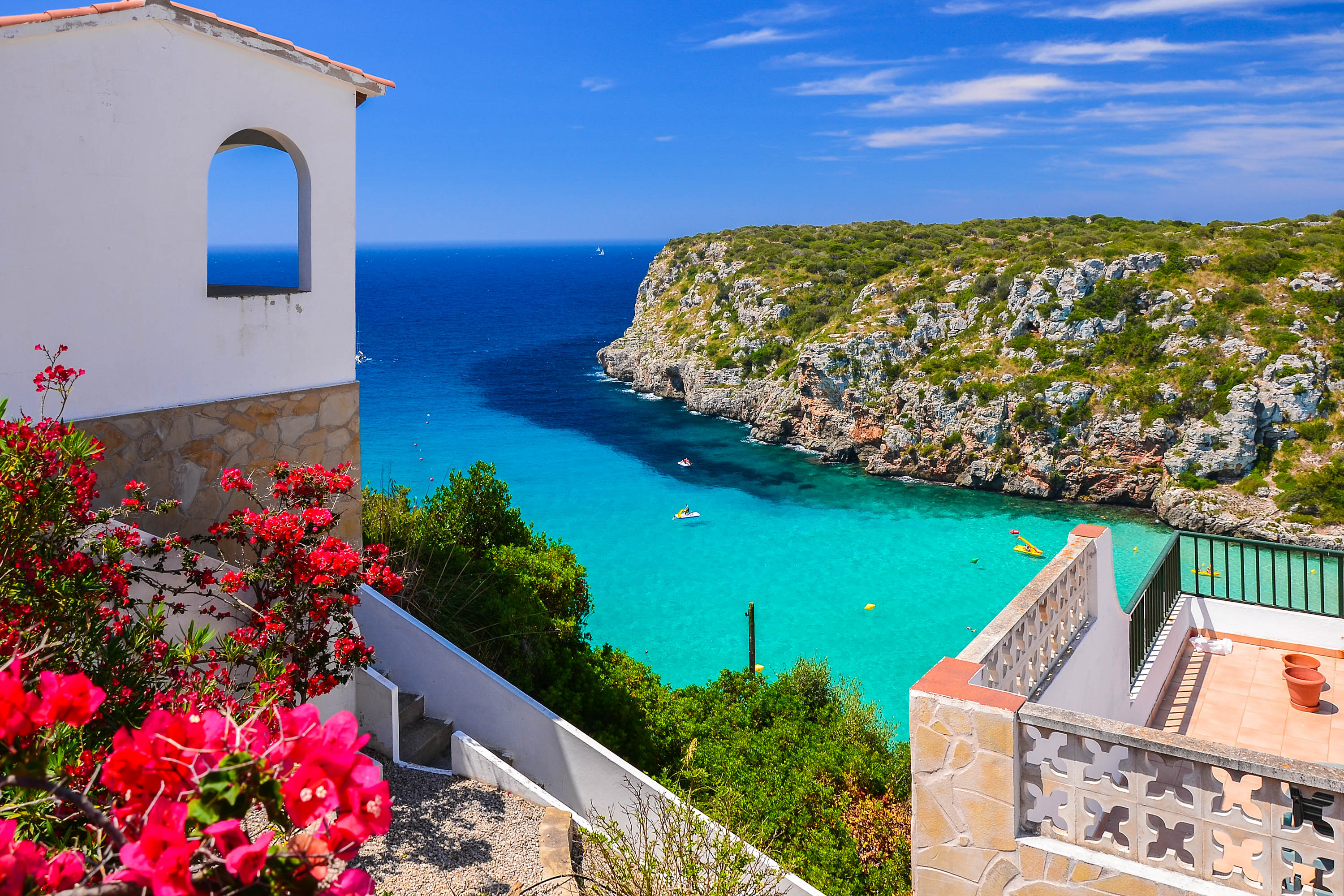 Holiday villa overlooking Cala Porter Menorca island Spain shutterstock_567838465 2